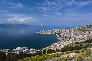 Albania, Albanian Riviera, Saranda, elevated city view Albania, Albanian Riviera, Saranda, elevated city view