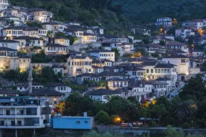 Albania, Berat, Ottoman-era buildings, dawn Albania, Berat, Ottoman-era buildings, dawn