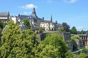Alzette valley with Eglise St. Michel, Luxembourg Alzette valley with Eglise St. Michel, Luxembourg