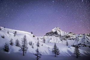Amazing starry sky over the Scalino peak seen from Prabello alp. - Valmalenco, Sondrio Amazing starry sky over the Scalino peak seen from Prabello alp. - Valmalenco, Sondrio