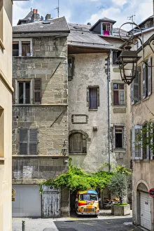 Ancient medieval palaces with private gardens. Chambery, Auvergne-rhone-alpes region Ancient medieval palaces with private gardens. Chambery, Auvergne-rhone-alpes region