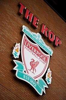 Liverpool FC Collection: Anfield road football stadium home of liverpool FC. Liverpool, Merseyside, england