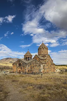 Armenia, Hovhannavank church standing on the edge of the Qasakh River Canyon Armenia, Hovhannavank church standing on the edge of the Qasakh River Canyon