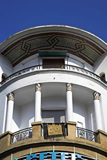 Art Deco details on an old French colonial building Art Deco details on an old French colonial building