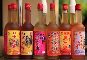 Asia, East Asia, Taiwan; bottles of traditional rice and fruit liqueur Asia, East Asia, Taiwan; bottles of traditional rice and fruit liqueur