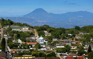 Ataco, El Salvador, El Chingo Volcano, Border Of Guatemala And El Salvador, Iglesia Ataco, El Salvador, El Chingo Volcano, Border Of Guatemala And El Salvador, Iglesia