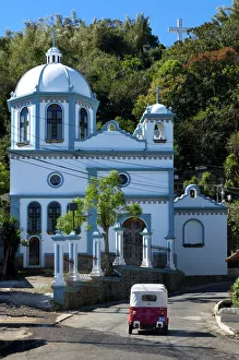Ataco, El Salvador, Iglesia El Calvario, Three-Wheeled Taxi, Department Of Ahuachapan Ataco, El Salvador, Iglesia El Calvario, Three-Wheeled Taxi, Department Of Ahuachapan