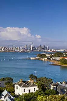Sky Tower Gallery: Auckland City and Harbour from Devonport, Auckland, New Zealand, Pacific Ocean