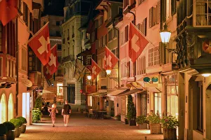 Augustinergasse at night, Zurich, Switzerland, Europe Augustinergasse at night, Zurich, Switzerland, Europe