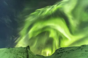 Aurora Borealis over Mountain, Senja, Norway Aurora Borealis over Mountain, Senja, Norway