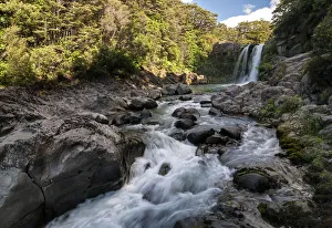 Australasia, New Zealand, Tongariro National Park, Tawhai Falls Australasia, New Zealand, Tongariro National Park, Tawhai Falls