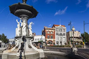 Australia, Victoria, VIC, Bendigo, Alexandra Fountain, morning Australia, Victoria, VIC, Bendigo, Alexandra Fountain, morning