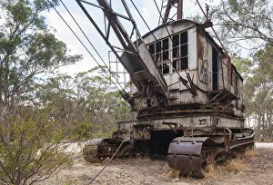 Australia, Victoria, VIC, Castlemaine, old gold mine dredging machinery Australia, Victoria, VIC, Castlemaine, old gold mine dredging machinery