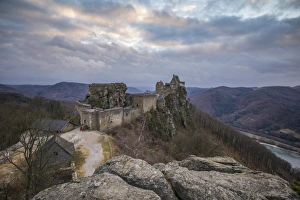 Austria, Lower Austria, Schonbuhel-Aggsbach, Burgruine Aggstein, Aggstein Castle Austria, Lower Austria, Schonbuhel-Aggsbach, Burgruine Aggstein, Aggstein Castle