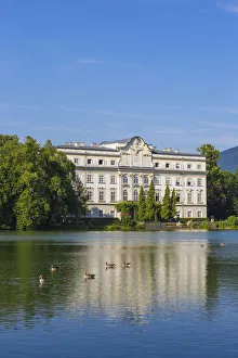 Austria, Salzburg, Leopoldskron, Leopoldskron palace, made famous by the boating scene Austria, Salzburg, Leopoldskron, Leopoldskron palace, made famous by the boating scene