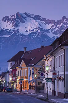 Austria, Styria, Admont, town view, dusk Austria, Styria, Admont, town view, dusk