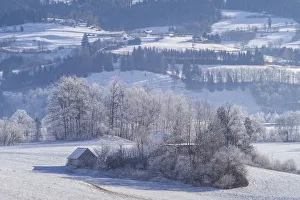 Austria, Styria, Oblarn, winter landscape Austria, Styria, Oblarn, winter landscape