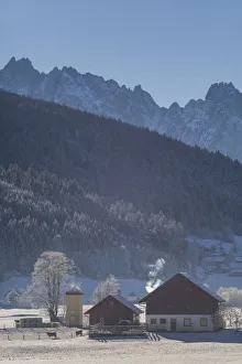 Austria, Upper Austria, Gosau, village view, winter Austria, Upper Austria, Gosau, village view, winter