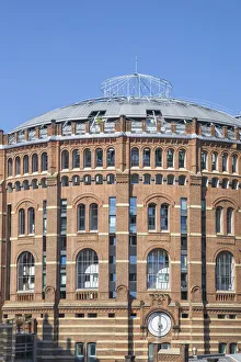 Austria, Vienna, Gasometer buildings - gas storage tanks converted to apartments Austria, Vienna, Gasometer buildings - gas storage tanks converted to apartments
