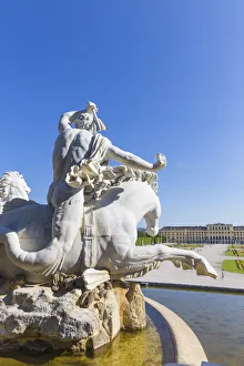 Austria, Vienna, Schonbrunn Palace, Neptune fountain - Neptunbrunnen Austria, Vienna, Schonbrunn Palace, Neptune fountain - Neptunbrunnen