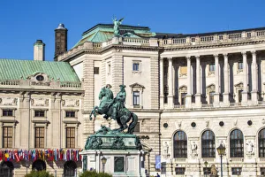 Austria, Vienna, Statue of Prince Eugene in front of Hofburg Palace - former imperial Austria, Vienna, Statue of Prince Eugene in front of Hofburg Palace - former imperial