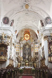 Austria, Wachau, Durnstein, Durnstein Monastery, Baroque Interior Austria, Wachau, Durnstein, Durnstein Monastery, Baroque Interior