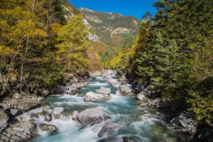 Autumn landscape in Ordesa and Monte Perdido National Park, Huesca, Aragon, Spain Autumn landscape in Ordesa and Monte Perdido National Park, Huesca, Aragon, Spain