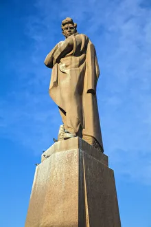 Azerbaijan, Baku, Statue at 28 May Square Azerbaijan, Baku, Statue at 28 May Square