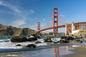 Baker Beach with Golden Gate Bridge in the background, San Francisco, California, USA Baker Beach with Golden Gate Bridge in the background, San Francisco, California, USA