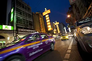Bangkok, Thailand. A taxi in downtown Bangkok Bangkok, Thailand. A taxi in downtown Bangkok