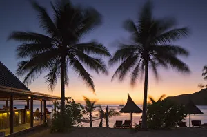 Bar at Octopus Resort at sunset, Waya Island, Yasawa Islands, Fiji Bar at Octopus Resort at sunset, Waya Island, Yasawa Islands, Fiji