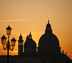 Basilica di Santa Maria della Salute at sunset, Venice, Veneto region, Italy Basilica di Santa Maria della Salute at sunset, Venice, Veneto region, Italy