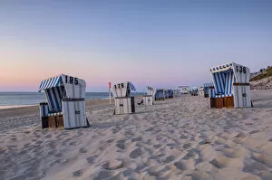 Northern Friesland Gallery: Beach Chairs at the north sea, Sylt, North Frisia, Schleswig-Holstein, Germany, Europe
