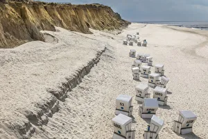 Beach chairs on the Red cliff in Kampen, Sylt, Schleswig-Holstein, Germany Beach chairs on the Red cliff in Kampen, Sylt, Schleswig-Holstein, Germany