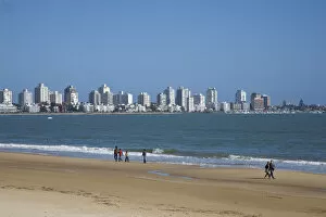 Beach and hotels, Punta del Este, Uruguay