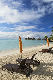 Beach of Intercontinental Bora Bora Le Moana Resort, Bora Bora, Society Islands, French Beach of Intercontinental Bora Bora Le Moana Resort, Bora Bora, Society Islands, French