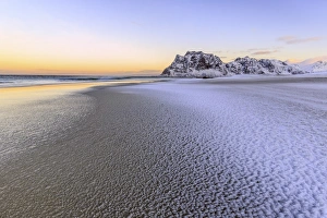 Beach of Uttakleiv. Lofoten Islands Norway Europe Beach of Uttakleiv. Lofoten Islands Norway Europe