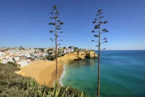 The beach and village of Carvoeiro. Lagoa, Algarve, Portugal The beach and village of Carvoeiro. Lagoa, Algarve, Portugal