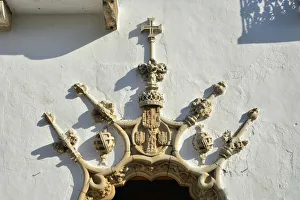 Detail of the beautiful portuguese manueline style portal of the Palace of the Dukes Detail of the beautiful portuguese manueline style portal of the Palace of the Dukes