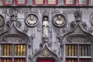 Images Dated 29th December 2015: Belgium, Bruges, Bruges town hall, exterior