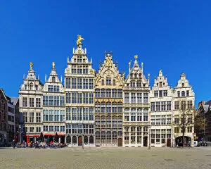 Grote Markt Gallery: Belgium, Flanders, Antwerp (Antwerpen). Medieval guild houses on Grote Markt