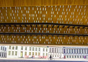 Belgium, Flanders, Ghent (Gent). Stadshal, City Pavilion, designed by architects Robbrecht Belgium, Flanders, Ghent (Gent). Stadshal, City Pavilion, designed by architects Robbrecht
