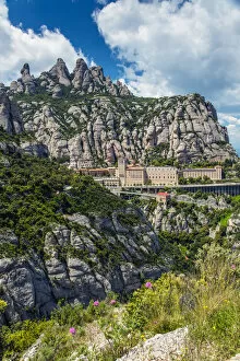 Images Dated 28th February 2014: The Benedictine abbey of Santa Maria de Montserrat, Monistrol de Montserrat, Catalonia