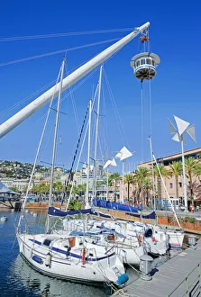 The Bigo and Genoa Harbor, Genoa, Liguria, Italy The Bigo and Genoa Harbor, Genoa, Liguria, Italy