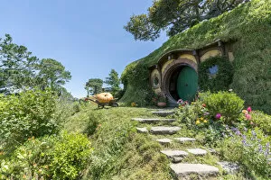 Images Dated 30th August 2018: Bilbo Baggins house. Hobbiton Movie Set, Matamata, Waikato region, North Island
