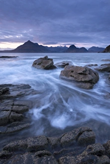 The Black Cuillin mountains from the rocky shores of Elgol, Isle of Skye, Scotland The Black Cuillin mountains from the rocky shores of Elgol, Isle of Skye, Scotland