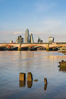 Blackfriars bridge and the city, London, England, UK Blackfriars bridge and the city, London, England, UK
