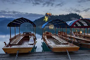 Prints of Bled, Slovenia, Europe. Bled Castle and Lake Bled Slovenia Prints: Bled Castle and Lake Bled Print, Slovenia, Europe