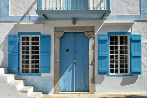 Blue Door & Windows, Symi Island, Dodecanese Islands, Greece Blue Door & Windows, Symi Island, Dodecanese Islands, Greece