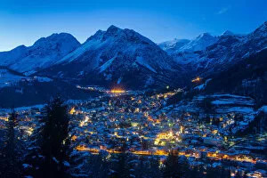Lights Collection: Bormio, Sondrio district, Lombardy, Italy. City lights in winter